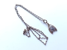 9ct Gold 9k 375 Wishbone 16th Birthday Pendant Necklace