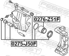 Brake caliper piston Front