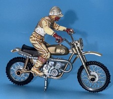 POLITOYS ITALY 1:28 CZ 250 CROSS MOTORCYCLE DIRT BIKE MT-15 MIB`70 VERY RARE!