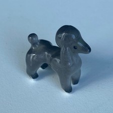 Gray Poodle Miniature Ceramic