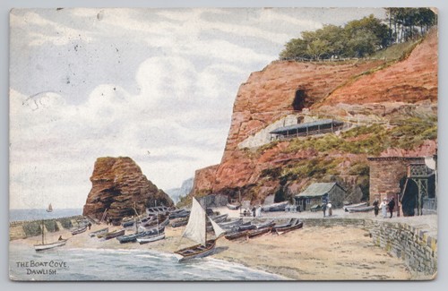 Postcard vintage art - , boat