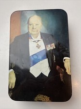 Vintage Winston Churchill British Biscuit Tin Made In England