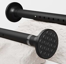 90-140cm Shower Curtain Rail Pole Heavy Duty Extendable Tension Rod No Drilling