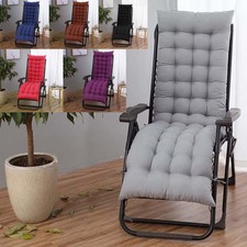 Deck Chair Cushion Soft Seat Back Lounger Pads Garden Indoor/Outdoor Camping UK
