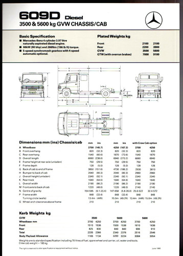 Mercedes benz 609d - mercedes-benz, cab