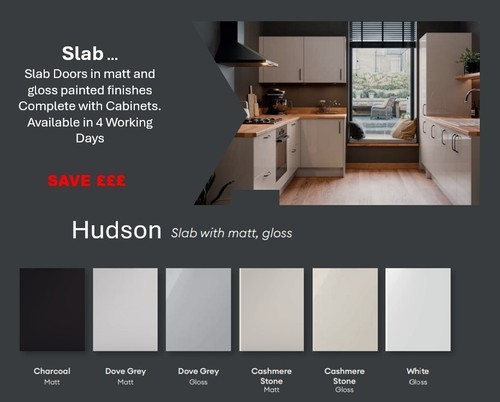 Slab doors complete kitchen - doors,