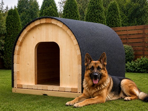Premium doghouse solid wood - l,