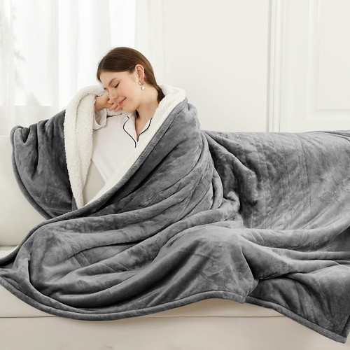 Electric blanket heated throw - blanket,