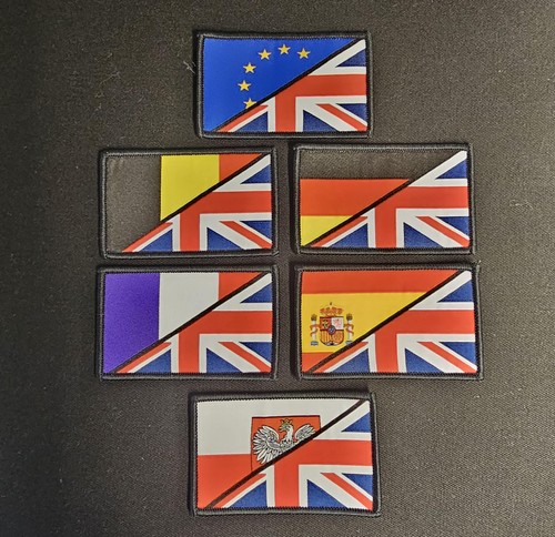 Half british flag woven - /,