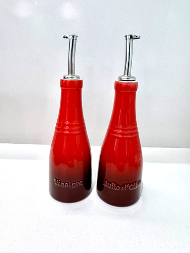 Creuset red stoneware oil - le,