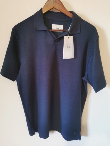 Folk hammer polo shirt navy - polo,