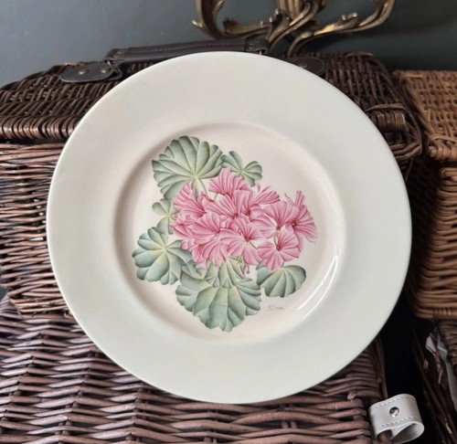 Hand painted floral - floral, plate