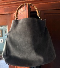 Gucci suede tote bag with