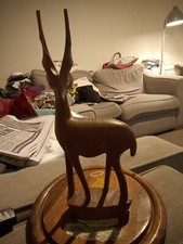 Hand Carved Wooden Gazelle From Kenya