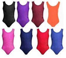 Girls Nylon Sleeveless Leotard Kids Bodysuit Nylon Lycra Gymnastics,Swim