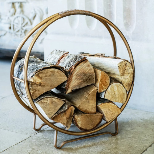 Fireside log holder with - fireside,