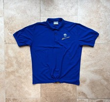vtg 90s pizza hut employee blue polo button up t shirt embroidered “makin’