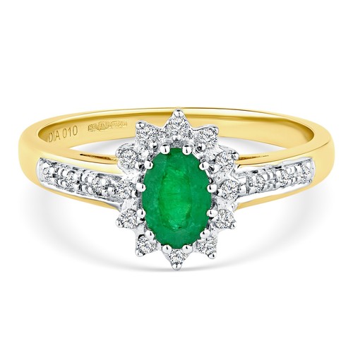 9ct yellow gold emerald - 9ct,