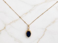 Yellow Gold Chain Sapphire