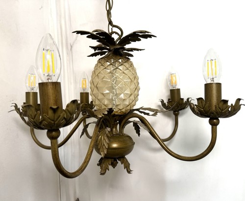 Glass pineapple chandelier - glass,