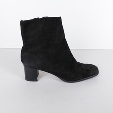 Russell & Bromley Women's Size UK 7 EU 40 Black Suede Heeled Ankle Boots