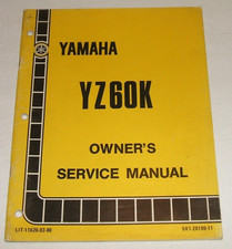 Yamaha 1983 Yz60 Service