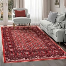artyrugs Machine Washable Rug 60x110cm 75% Recycled Cotton Non-Slip Red  SEALED