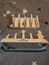 2 X Lurpack Vintage Original Douglas Toast Rack, Ceramic
