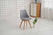 Dining chairs having wooden legs with cushion padded style, multi-color