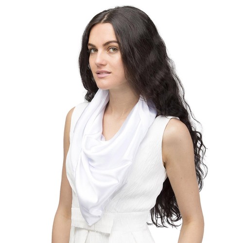 Silky satin square scarf - silky,