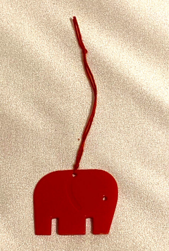 Vtg elefanten red plastic - vtg,