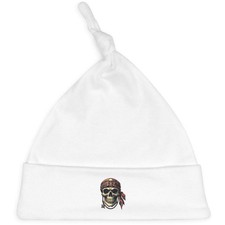 'Pirate Skull With Bandana' Baby Beanie Hat (BH00030707)