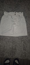 White Denim Skirt Size 10