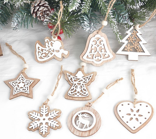 Wooden christmas tree - wooden,