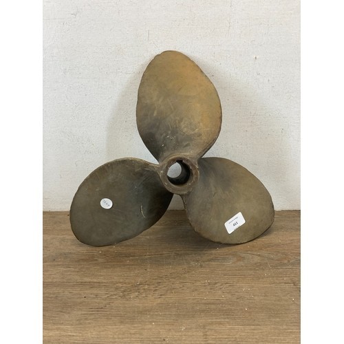 Vintage brass boat blade - brass,