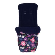 Navy floral cosatto footmuff - navy,