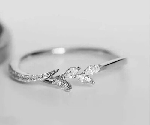 Delicate stacking silver ring