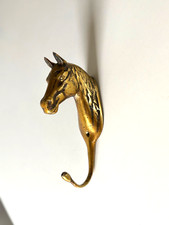 Vintage brass Horse head coat hook / tack room equestrian hook wall mounted