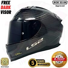 LS2 FF811 VECTOR II Carbon Motorcycle Full Face Dual Visor Helmet + Tinted Visor