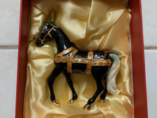 Jeweled Horse Black Trinket