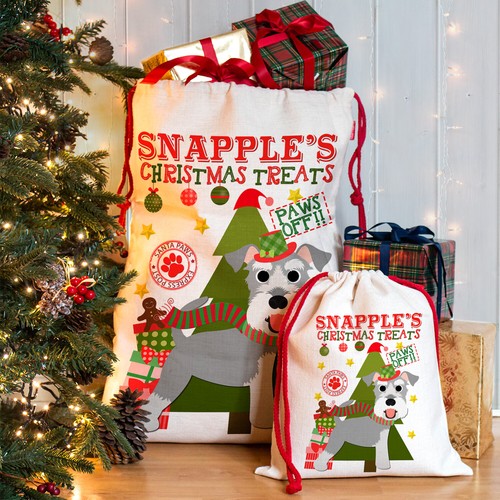Schnauzer christmas sack - schnauzer,