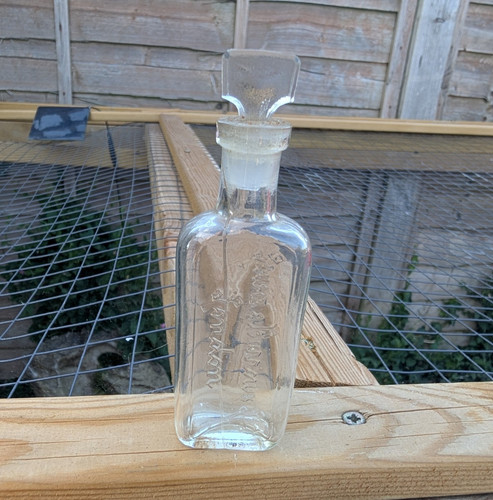 Vintage embossed clear - , glass
