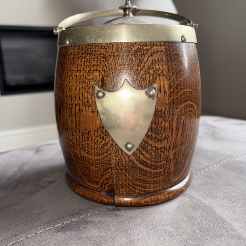 Antique oak barrel ice - oak, bucket