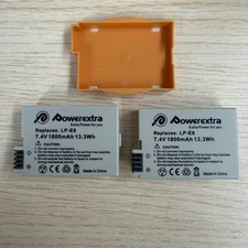 2 Powerextra Replacement Batteries for Canon 650D Camera 7.4V 1800mAh 13.3Wh