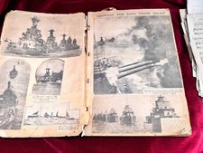 2kg of WWII newspaper Memorabilia 2 scrap books full very old some parts frayed