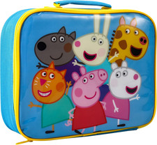 Peppa Pig Rectangular Insulated Lunch Box Bag for Boys and Girls, Perfect Size f
