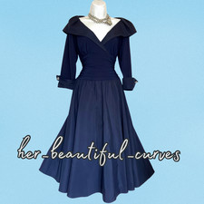 ELIZA J Navy Occasion Mother of the Bride Cruise Party Dress Size 16