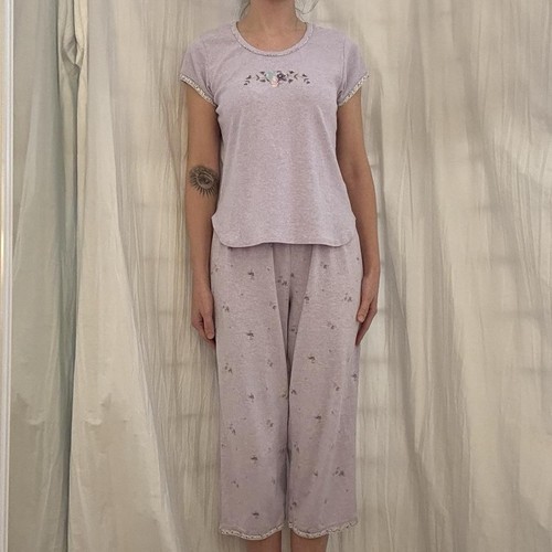 Purple floral embroidery - floral,