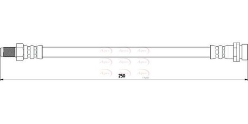 Apec rear outer brake - hose, for