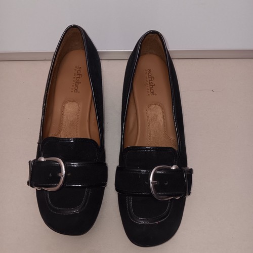 Black wedge heel slip - black,